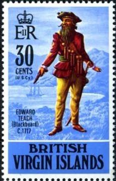 Stamp, Blackbeard, British Virgin Islands,  