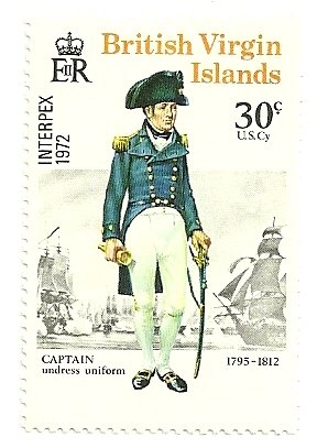 Stamp, Captain 1795-1812, British Virgin Islands,  , Ships, Sailing Ships