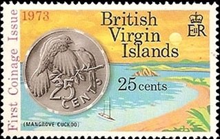 Stamp, Mangrove Cuckoos, British Virgin Islands,  