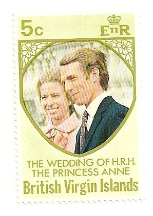 Stamp, With Mark Phillips, British Virgin Islands,  , Weddings