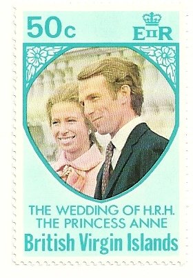 Stamp, With Mark Phillips, British Virgin Islands,  , Weddings