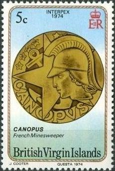 Stamp, Minesweeper Canopus, British Virgin Islands,  