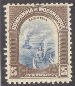 Stamp, View of Beira, Mozambique society,  