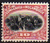 Stamp, Tee harvest, Mozambique society,  
