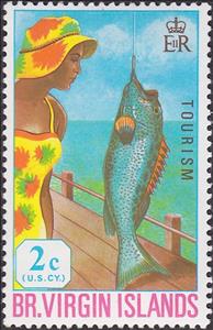 Stamp, Grouper (Epinephelus sp.), British Virgin Islands,  