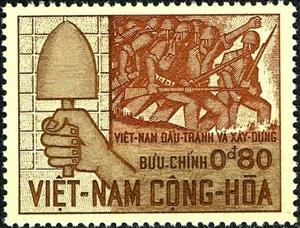 Stamp, Labour and army, Vietnam, South,  