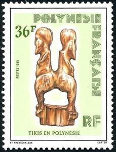Stamp, Tiki, French Polynesia,  