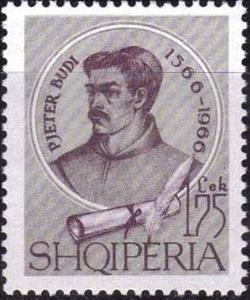 Stamp, Pjeter Budi, Bishopp an Writer, Albania,  