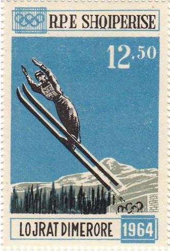 Ski Jumper on the Jump