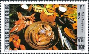 Stamp, Fafaru, French Polynesia,  