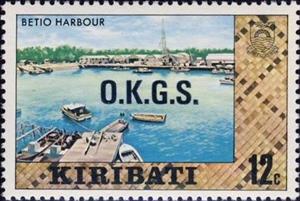 Stamp, Overprinted O.K.G.S., Kiribati,  