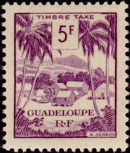Stamp, Landscape, Guadeloupe,  