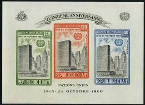 Souvenir Sheet, UN Headquarter in New York, Haiti,  , U.N.O.