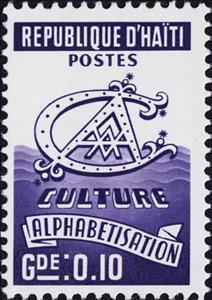 Stamp, Alphabetisation, Haiti,  