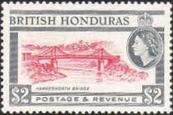 Stamp, Hawkesworth-Bridge, British Honduras,  