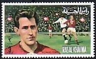 Stamp, Richard Dürr (1938-2014), Switzerland, Ras al Khaimah,  , Football (Soccer)