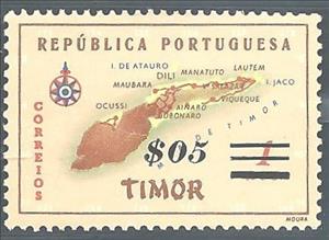 Stamp, Map of Timor, East Timor,  , Maps