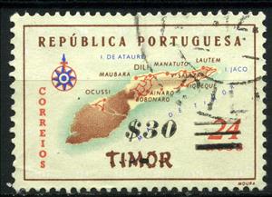 Stamp, Map of Timor, East Timor,  , Maps