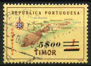 Stamp, Map of Timor, East Timor,  , Maps
