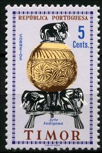 Stamp, Elephants, East Timor,  , Art