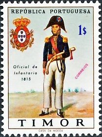 Stamp, Military uniforms, East Timor,  