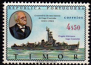 Stamp, G. Coutinho (1869-1959), East Timor,  , Ships, Famous People