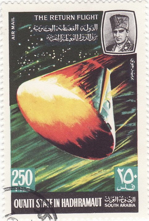 The return flight of the Apollo space capsule