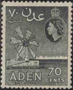 Stamp, Salt production, Aden,  , Economy, Queens