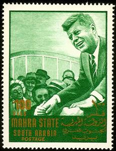 Stamp, John F. Kennedy, Aden,  , Heads of State, Politicians