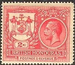 Stamp, Seal of the Colony, British Honduras,  