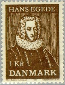 Stamp, Egedes' landing in Greenland, Denmark,  , Religion, Explorers, Clergy