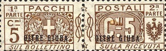 Pacchi Postali Overprint "Oltre Giuba"