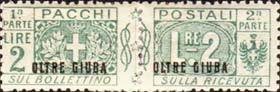 Pacchi Postali Overprint "Oltre Giuba"