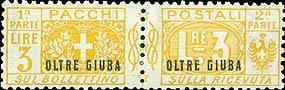 Pacchi Postali Overprint "Oltre Giuba"