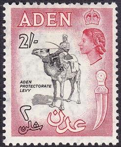 Stamp, Camel corps, Aden,  , Camels, Queens