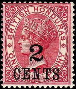 Stamp, Queen Victoria, British Honduras,  