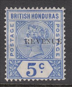 Stamp, Overprinted in Black, British Honduras,  