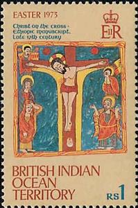 Stamp, Crucifixion,17th Century, British Indian Ocean Territory,  