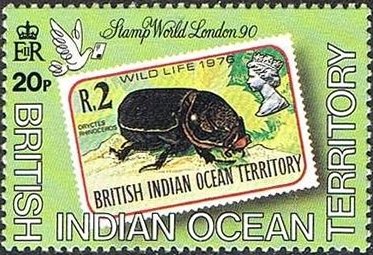 Former Issue on Stamp: Coconut Rhinoceros Beetle (Oryctes rh