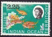 Stamp, Areolate Grouper (Epinephelus areolatus) , British Indian Ocean Territory,  