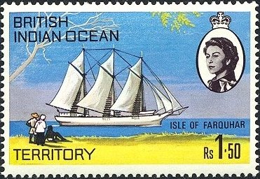 Stamp, Yacht, British Indian Ocean Territory,  