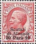 Italy Stamps Overprint "SCUTARI DI ALBANIA"