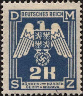 Eagle with shield of Bohemia, Empire badge