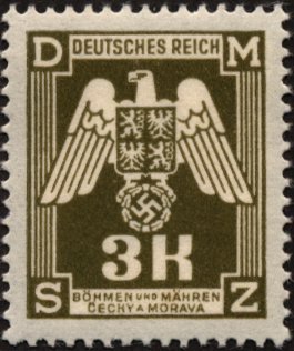 Eagle with shield of Bohemia, Empire badge