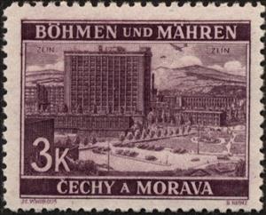 Stamp, Zlín, Bohemia and Moravia,  , Aviation, Aircrafts