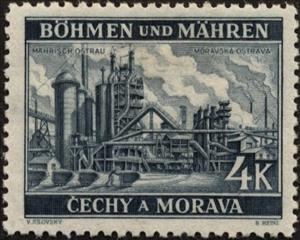 Stamp, Mährisch Ostrau / Moravské Ostrava, Bohemia and Moravia,  