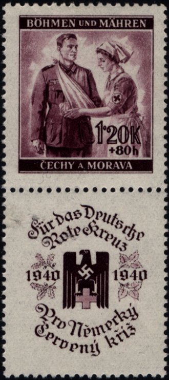Red Cross nurse with wounded