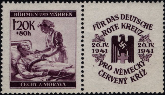 Red Cross nurse cares for wounded