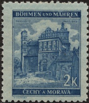 Stamp, Pardubitz / Pardubice, Bohemia and Moravia,  , Castles