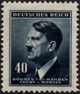 Stamp, Adolf Hitler (1889-1945), chancellor, Bohemia and Moravia,  , Heads of State, Dictators